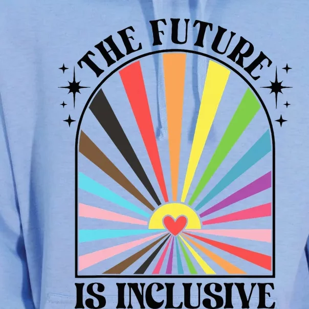 The Future Is Inclusive Lgbt Pride Month Rainbow Unisex Surf Hoodie