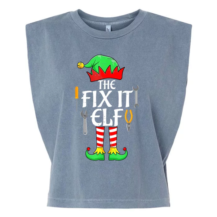 The Fix It Elf Christmas Family Matching Garment-Dyed Women's Muscle Tee