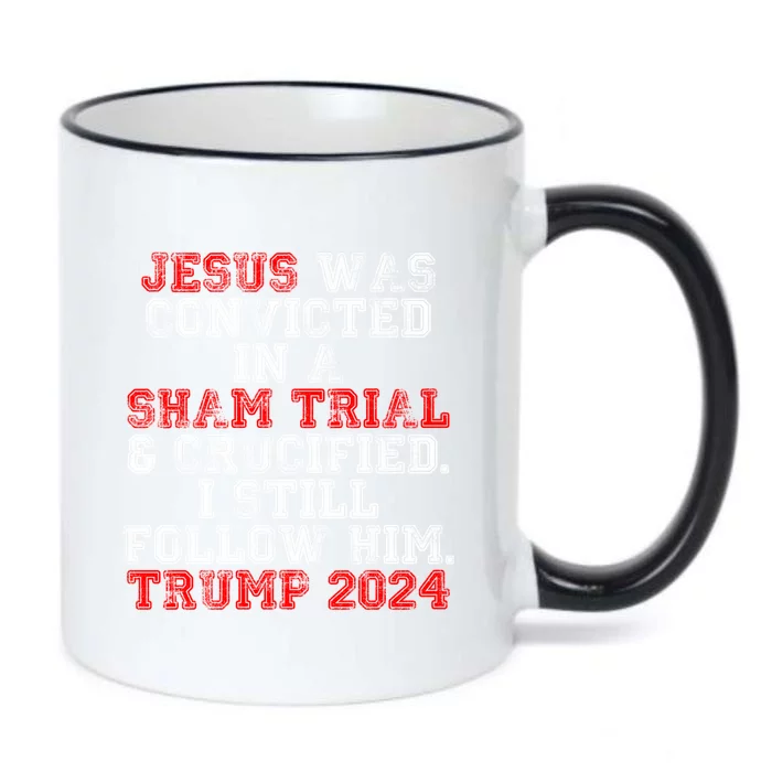 Trump Felon Jesus Convicted Follow Him Christian Trump 2024 Great Gift Black Color Changing Mug