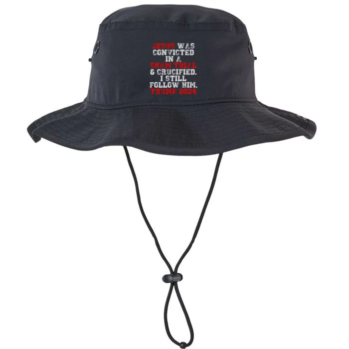 Trump Felon Jesus Convicted Follow Him Christian Trump 2024 Great Gift Legacy Cool Fit Booney Bucket Hat