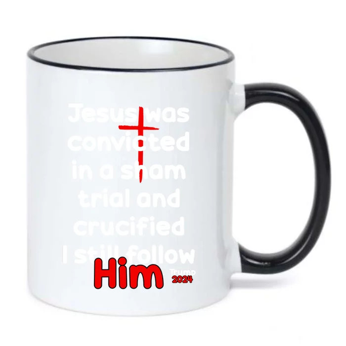 Trump Felon Jesus Convicted Follow Him Trump 2024 Gift Black Color Changing Mug