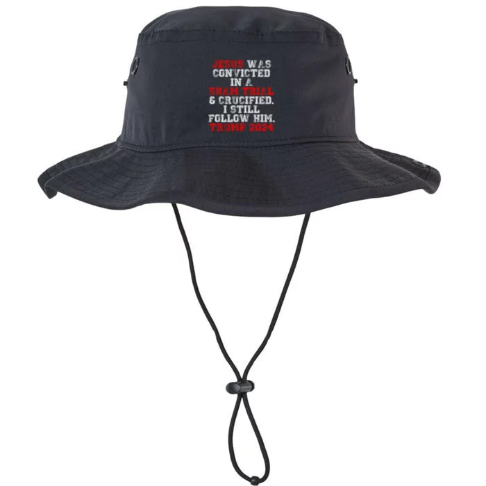 Trump Felon Jesus Convicted Follow Him Christian Trump 2024 Gift Legacy Cool Fit Booney Bucket Hat