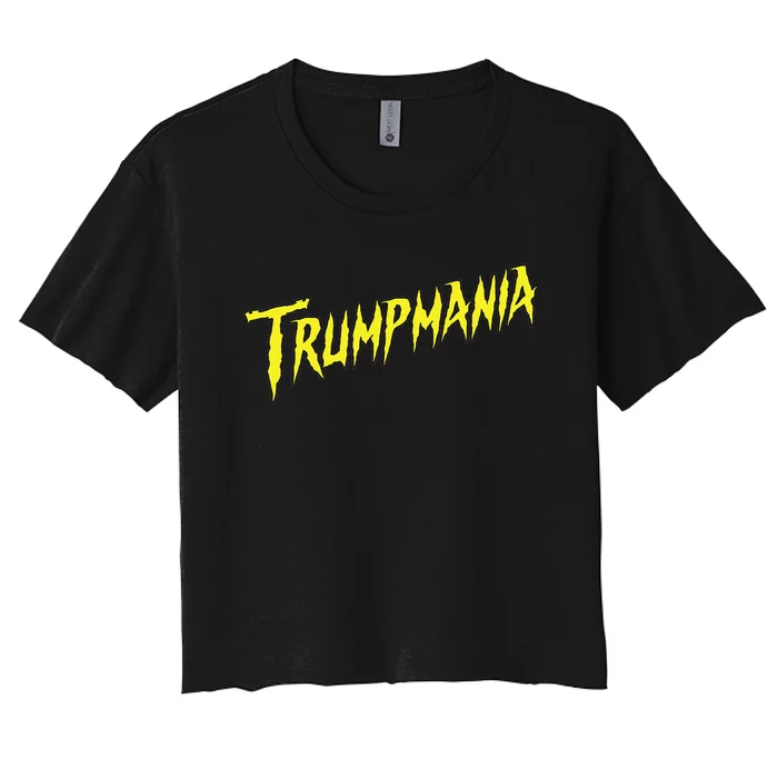 Trumpmania Funny Joke Humour Design Women's Crop Top Tee