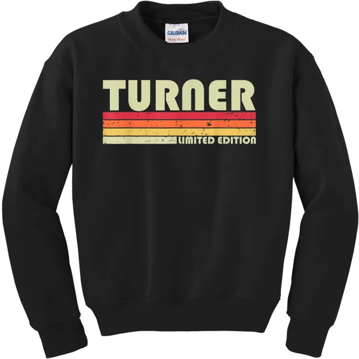 TURNER Funny Job Title Profession Birthday Worker Idea Kids Sweatshirt