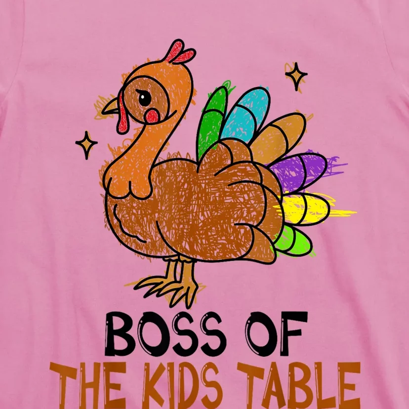 Thanksgiving For Kids Or Adult Boss Of The Kids Table T-Shirt