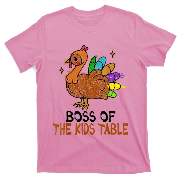 Thanksgiving For Kids Or Adult Boss Of The Kids Table T-Shirt