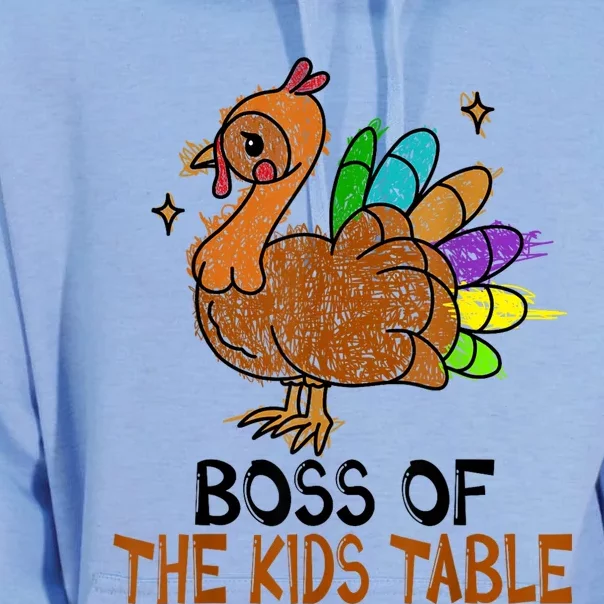 Thanksgiving For Kids Or Adult Boss Of The Kids Table Unisex Surf Hoodie