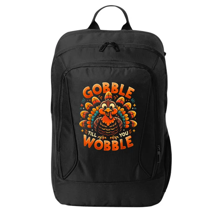 Thanksgiving For Kids Gobble Till You Wobble City Backpack