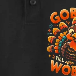 Thanksgiving For Kids Gobble Till You Wobble Dry Zone Grid Performance Polo