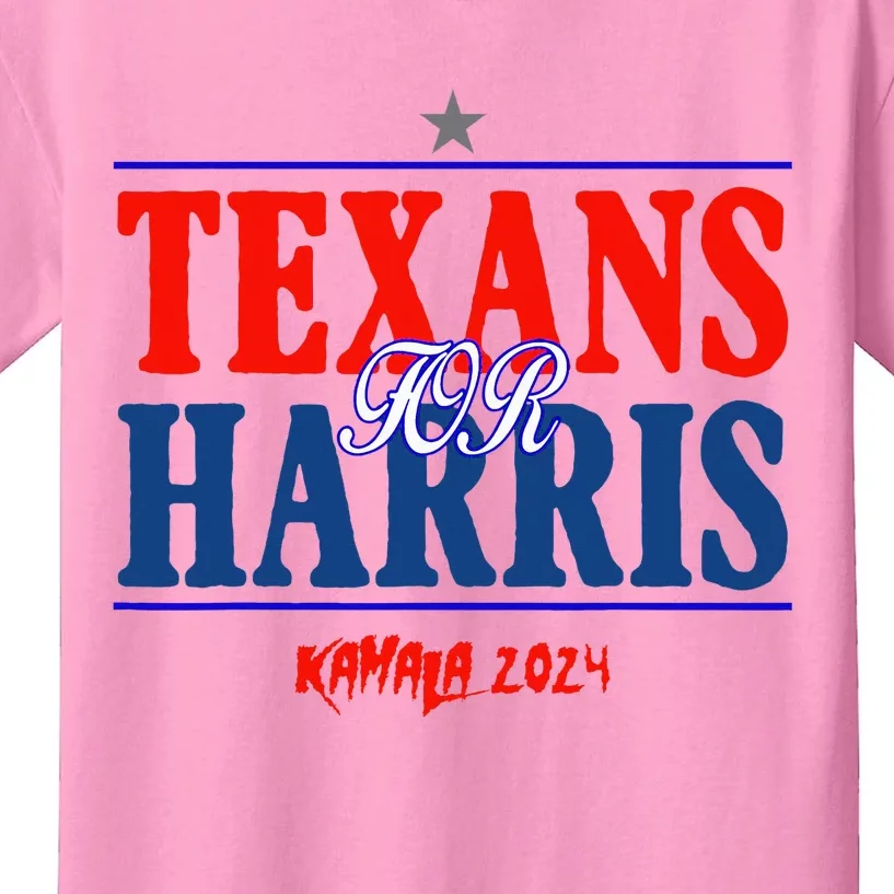 Texans For Kamala Harris 2024 Texans For Harris Kamala 2024 Kids T-Shirt