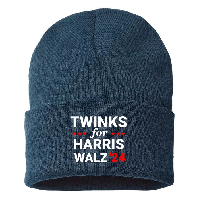 Twinks For Kamala Harris Tim Waltz 2024 Sustainable Knit Beanie