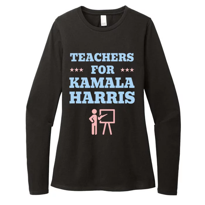 Teachers For Kamala Harris 2024 Change Breaking Barriers Womens CVC Long Sleeve Shirt