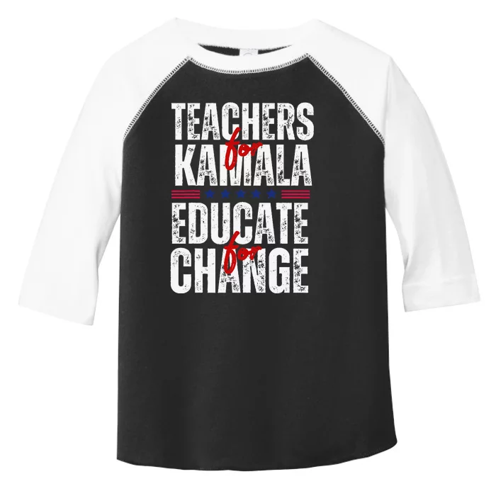 Teachers For Kamala Design Educate For Change Harris 47 Toddler Fine Jersey T-Shirt