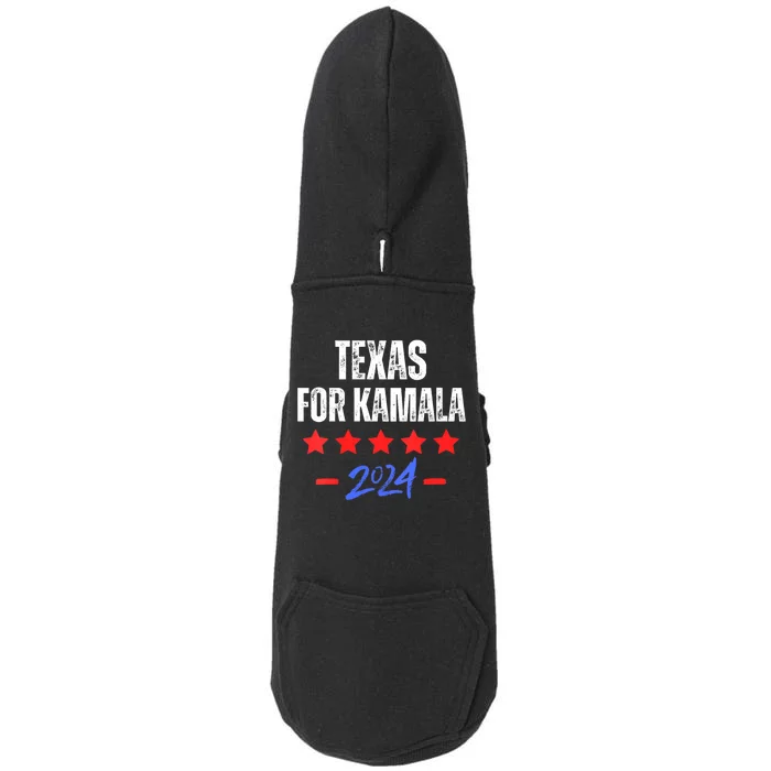 Texas For Kamala 2024 Dnc Kamala Harris Supporter Doggie 3-End Fleece Hoodie