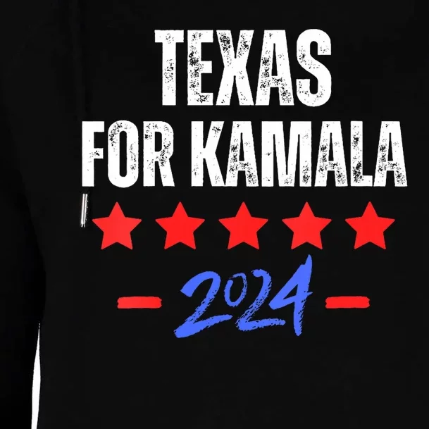 Texas For Kamala 2024 Dnc Kamala Harris Supporter Womens Funnel Neck Pullover Hood