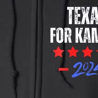 Texas For Kamala 2024 Dnc Kamala Harris Supporter Full Zip Hoodie