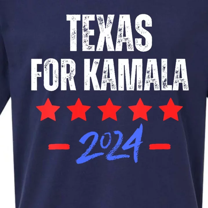 Texas For Kamala 2024 Dnc Kamala Harris Supporter Sueded Cloud Jersey T-Shirt