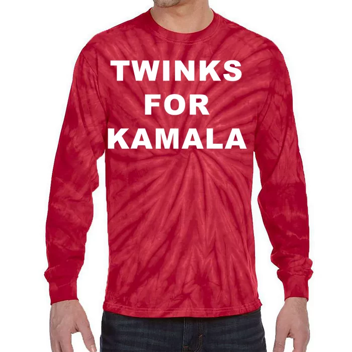 Twinks For Kamala 2024 Lgbtq+ Pride Support Kamala Harris Tie-Dye Long Sleeve Shirt