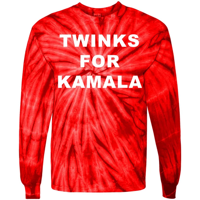 Twinks For Kamala 2024 Lgbtq+ Pride Support Kamala Harris Tie-Dye Long Sleeve Shirt