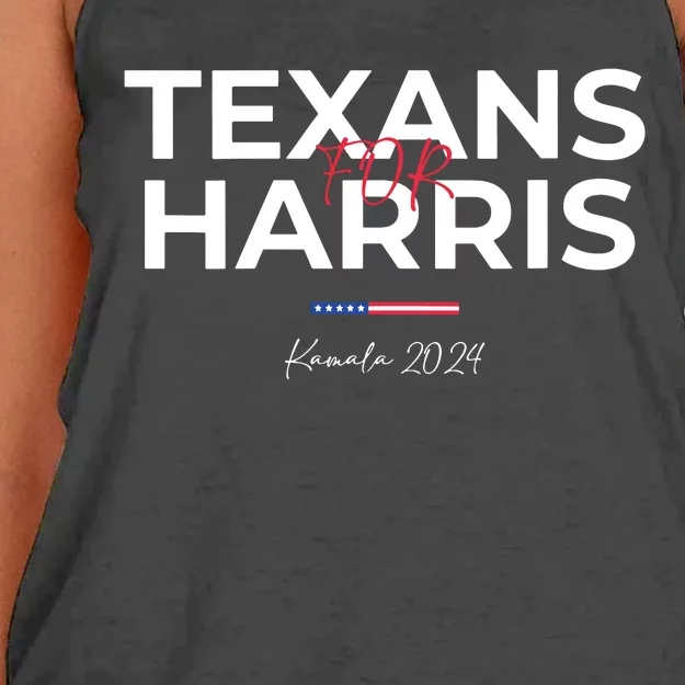 Texans For Kamala Harris 2024 Texans For Harris Kamala 2024 Women's Knotted Racerback Tank