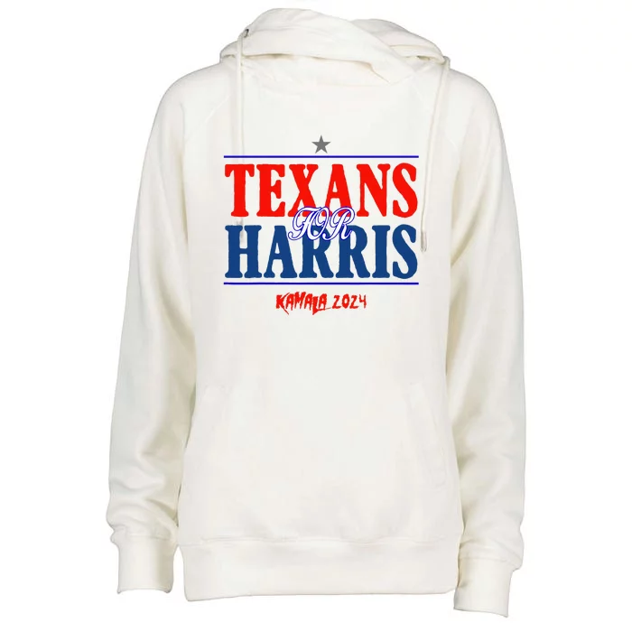 Texans For Kamala Harris 2024 Texans For Harris Kamala 2024 Womens Funnel Neck Pullover Hood