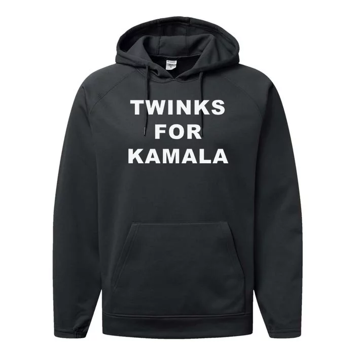 Twinks For Kamala 2024 Lgbtq+ Pride Support Kamala Harris Performance Fleece Hoodie