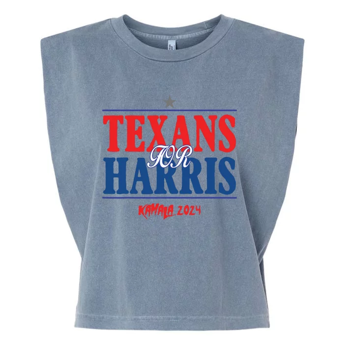 Texans For Kamala Harris 2024 Texans For Harris Kamala 2024 Garment-Dyed Women's Muscle Tee