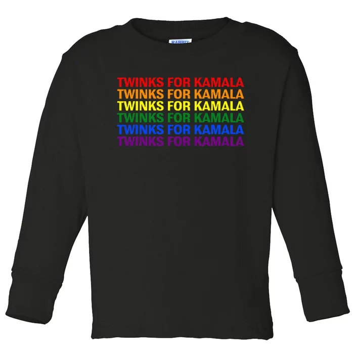 Twinks For Kamala Harris Lgbtq Pride Gay Lesbian Rights Toddler Long Sleeve Shirt