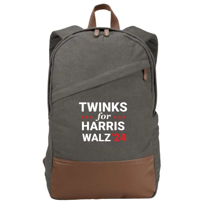 Twinks For Kamala Harris Tim Waltz 2024 Cotton Canvas Backpack