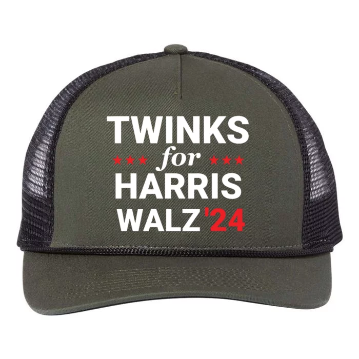 Twinks For Kamala Harris Tim Waltz 2024 Retro Rope Trucker Hat Cap