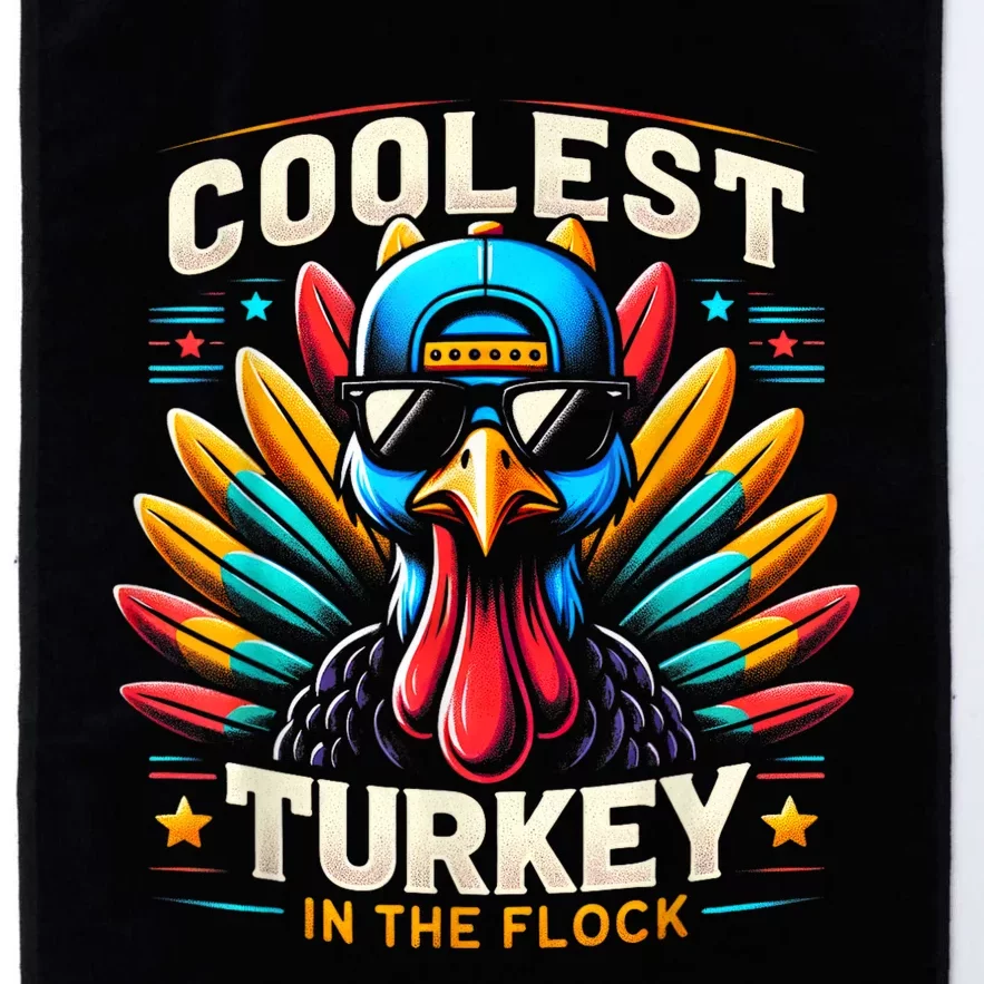 Thanksgiving For Kids Coolest Turkey In The Flock Platinum Collection Golf Towel