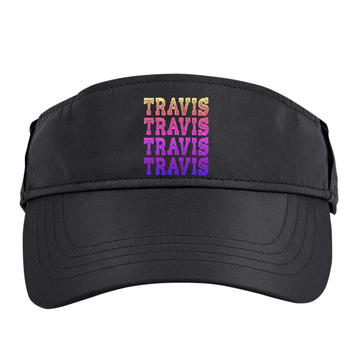 Travis First Last Family Named  Baby Birthday Adult Drive Performance Visor