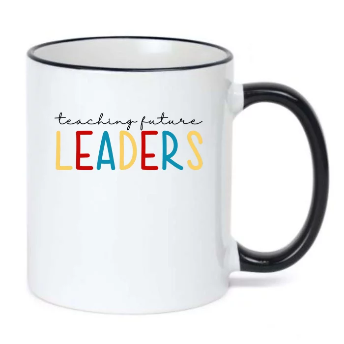 Teaching Future Leaders Gift For Teacher Black Color Changing Mug