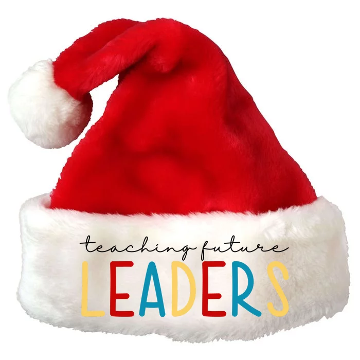 Teaching Future Leaders Gift For Teacher Premium Christmas Santa Hat