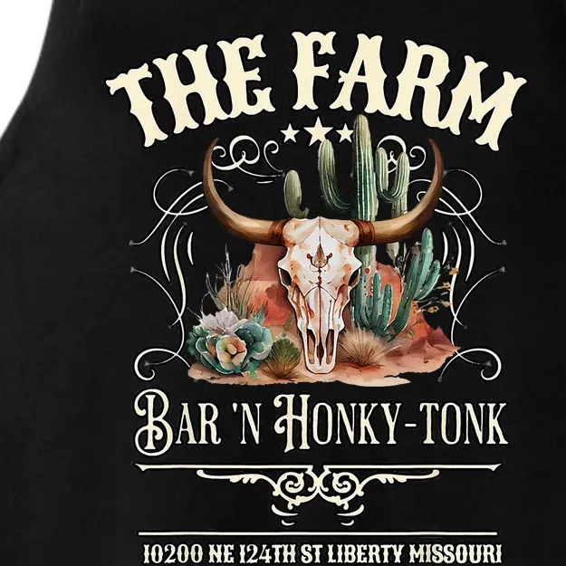 The Farm Liberty Missouri USA Bar Honky Tonk Music Ladies Tri-Blend Wicking Tank