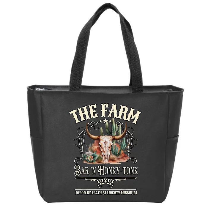 The Farm Liberty Missouri USA Bar Honky Tonk Music Zip Tote Bag