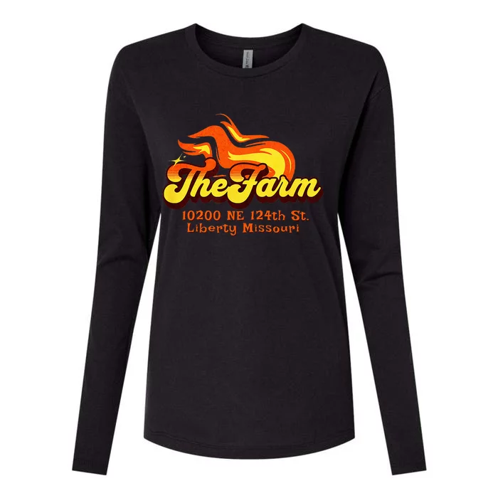 The Farm Liberty Missouri USA Bar Honky Tonk Music Womens Cotton Relaxed Long Sleeve T-Shirt