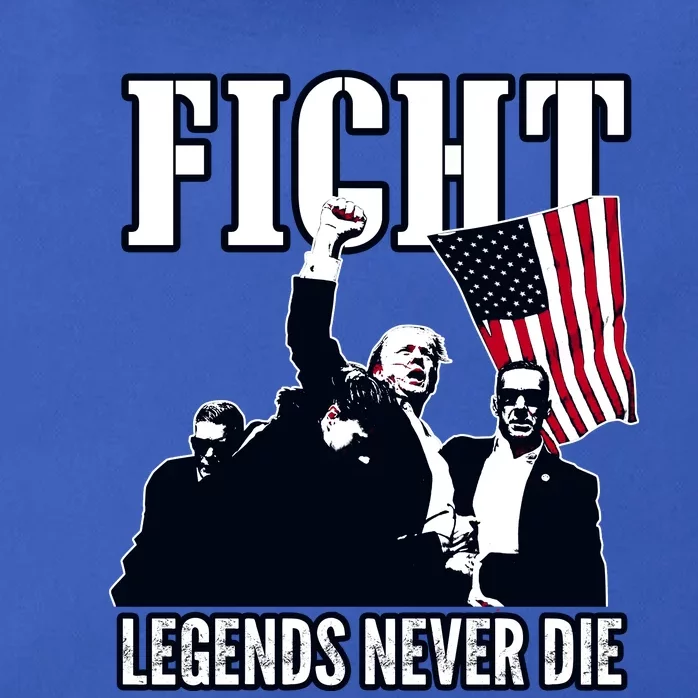 Trump Fight Legends Never Die Zip Tote Bag