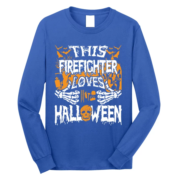 This Firefighter Loves Halloween Costume Funny Fire Gift Long Sleeve Shirt