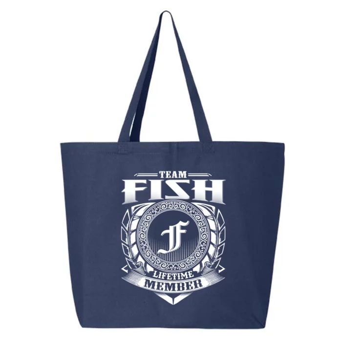 Team Fish Lifetime Member Vintage Fish Family Meaningful Gift 25L Jumbo Tote