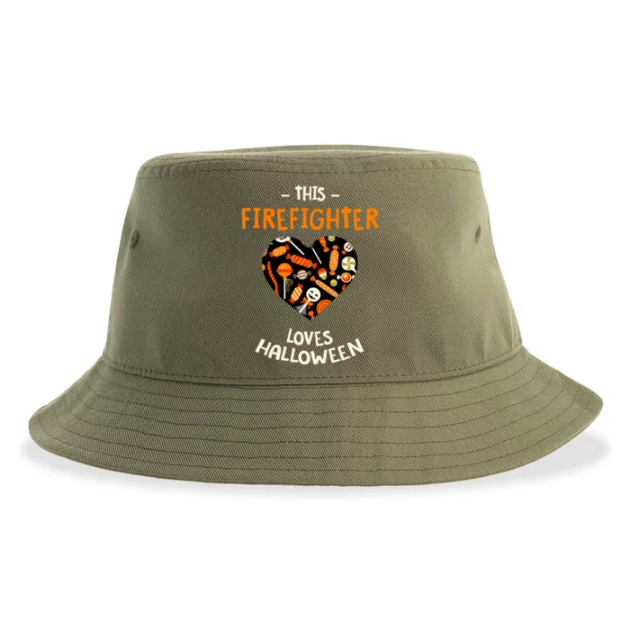 This Firefighter Loves Halloween Fire Scary Fire Marshal Gift Sustainable Bucket Hat