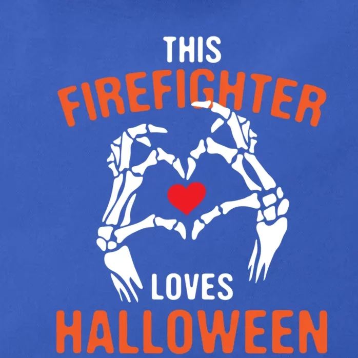 This Firefighter Loves Halloween Fire Scary Fire Marshal Meaningful Gift Zip Tote Bag