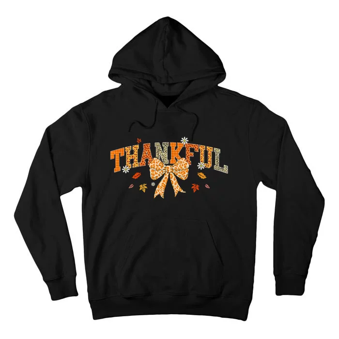 Thankful Fall Leaves Thanksgiving Autumn Gratitude Tall Hoodie