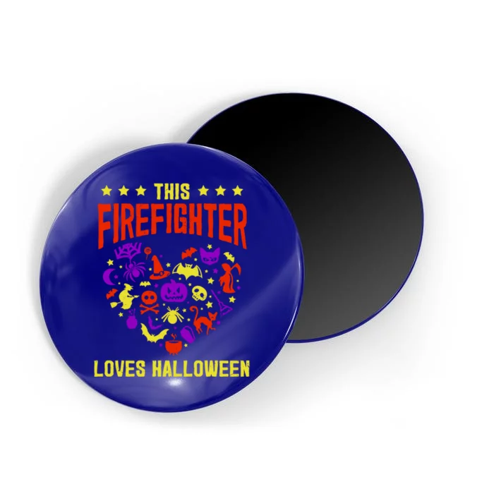 This Firefighter Loves Halloween Fire Scary Fire Marshal Gift Magnet