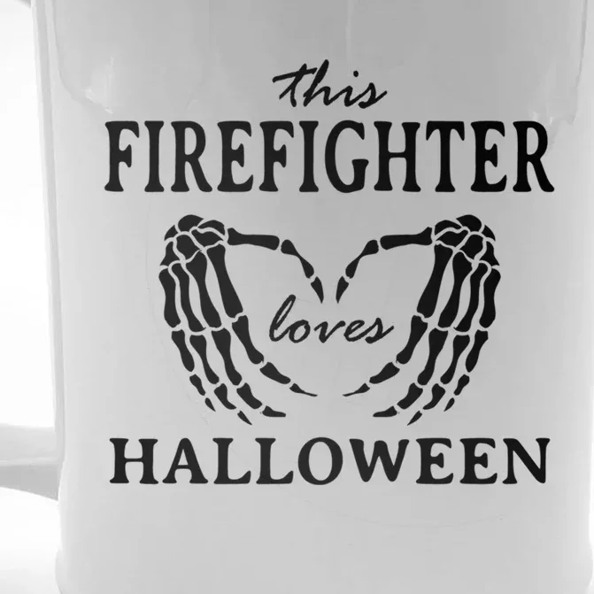 This Firefighter Loves Halloween Fire Scary Fire Marshal Gift Front & Back Beer Stein