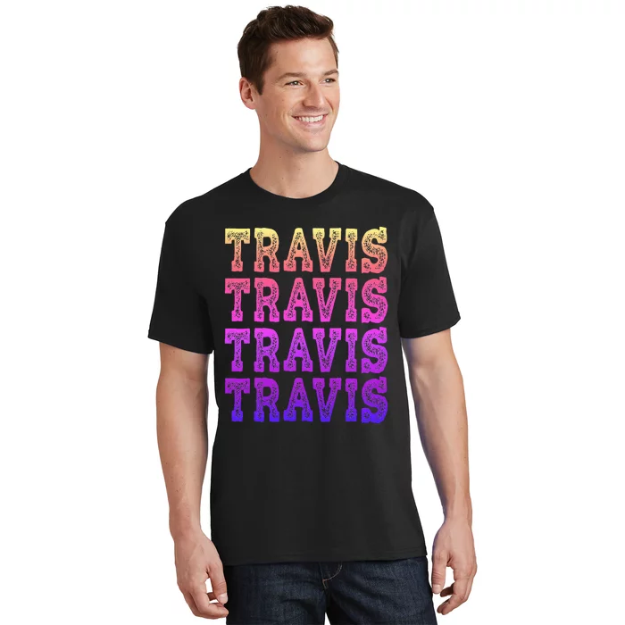 Travis First Last Family Name D Girl Baby Birth Day T-Shirt