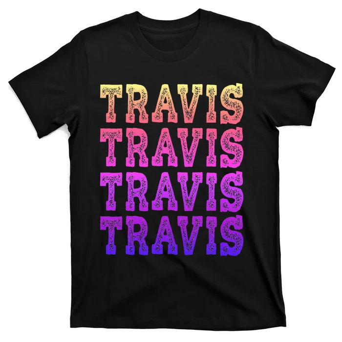 Travis First Last Family Name D Girl Baby Birth Day T-Shirt