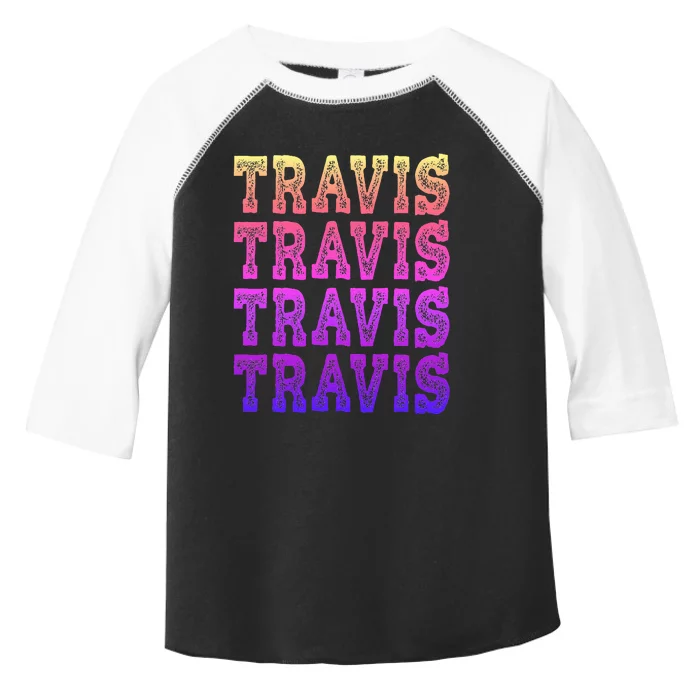 Travis First Last Family Name D Girl Baby Birth Day Toddler Fine Jersey T-Shirt