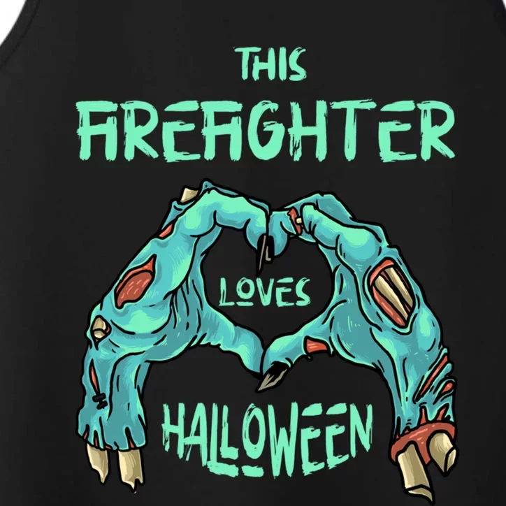 This Firefighter Loves Halloween Fire Zombie Fire Marshal Gift Performance Tank