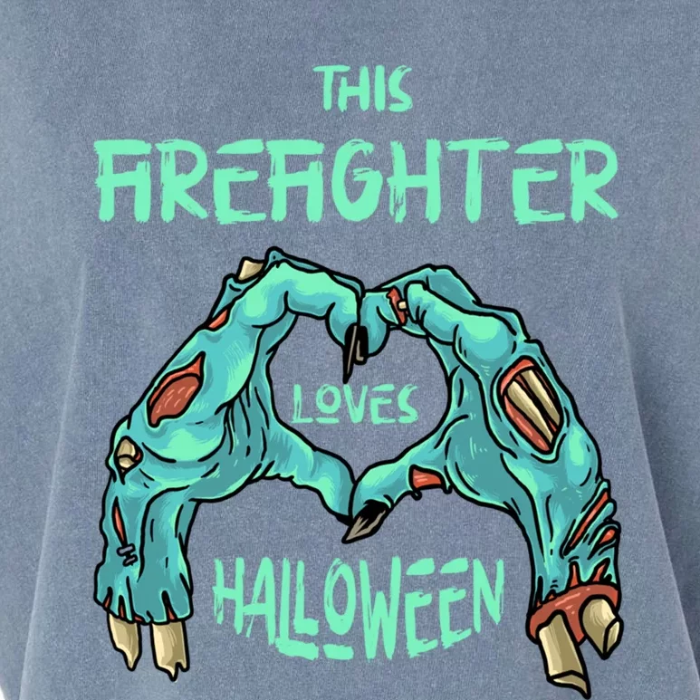 This Firefighter Loves Halloween Fire Zombie Fire Marshal Gift Garment-Dyed Women's Muscle Tee